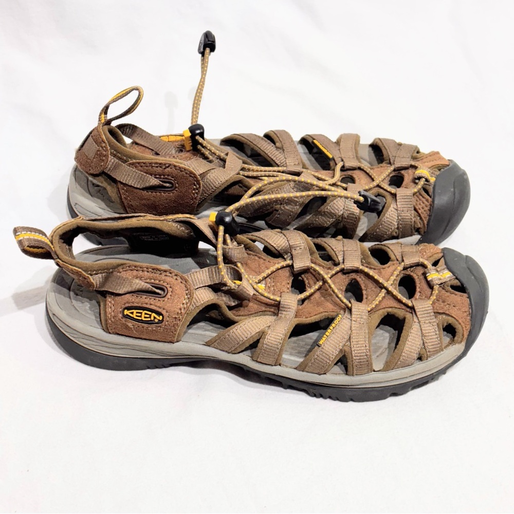 Keen WHISPER Waterproof Sport Sandals Women's Size 7.5 BROWN Shoes